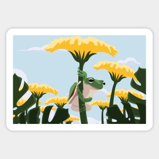 Frog Flower Wildlife Sticker